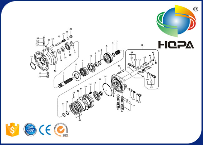 EC240 EC240B EC240BLC Hydraulic Motor Seal Kit VOE14509253 VOE14556029