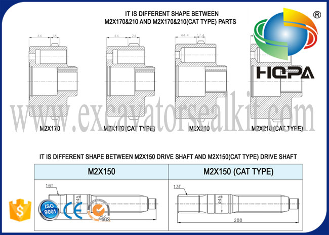 Swing Motor Repair Kit HZZC-M2X170CHB Untuk HD900-5 HD900-7 E330 E330B
