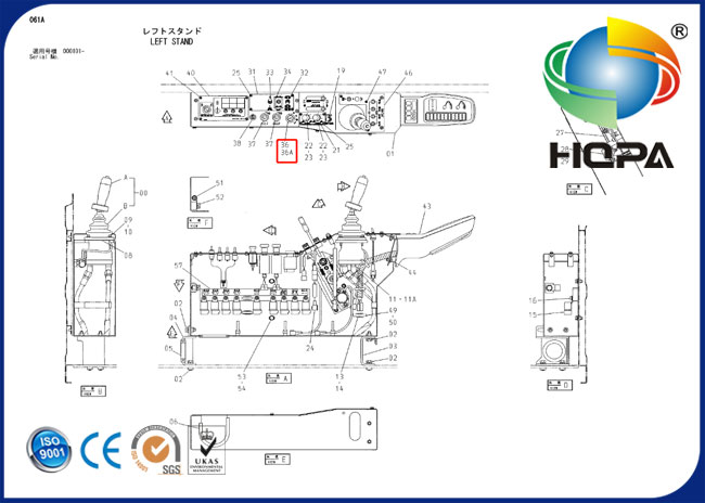 4250350 Ignition Starter Switch cocok untuk Hitachi EX200-2 EX200-3 EX200-5