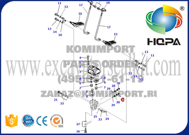 206-06-61130 2060661130 Sensor Saklar Tekanan Untuk Komatsu PC200-7