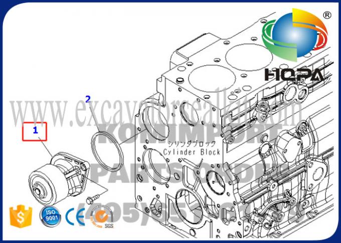 6754-61-1100 6754-61-1210 Pompa Air untuk Komatsu PC200-8 6D107