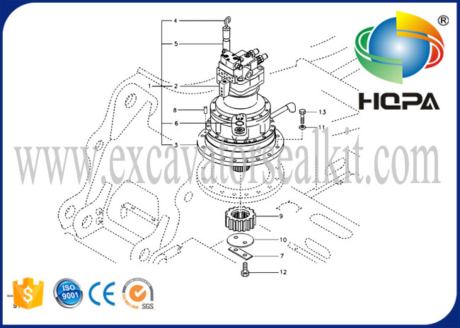EC290BLC Motor Ayun HZZC-M2X170CHB VOE14524190 Kit Perbaikan Hidrolik